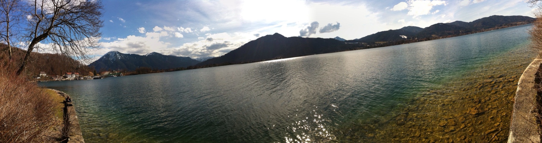 Mountain panorama across Lake Tegernsee